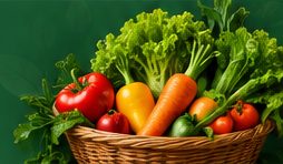 Basket of fresh vegetables